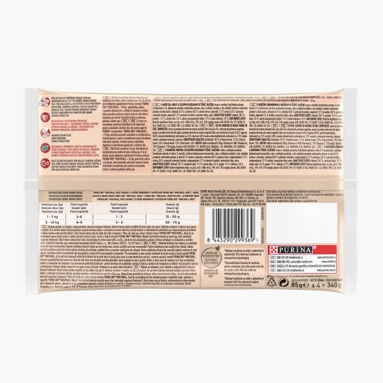 Hrană umedă pentru câini adulți One Mini, multipack - pui și morcov & vită și cartofi, 4 buc x 85g
