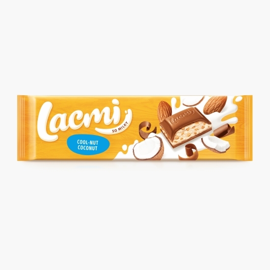 Ciocolată cu lapte cu migdale, umplutură cu cremă de cocos și cereale crocante 280g