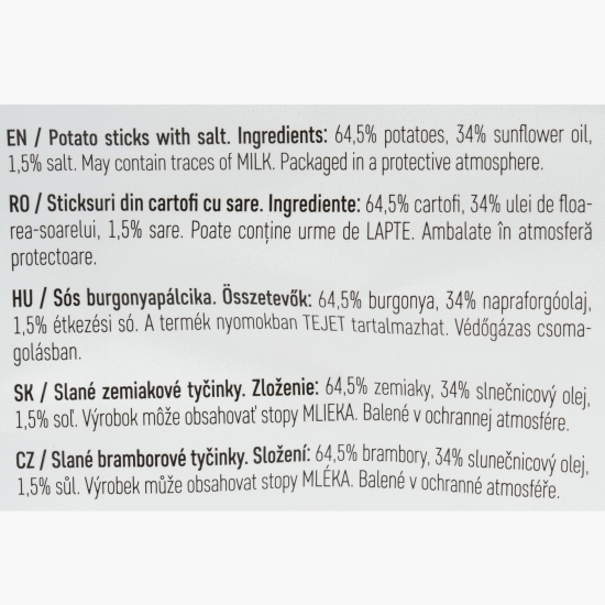 Sticksuri din cartofi cu sare 60g
