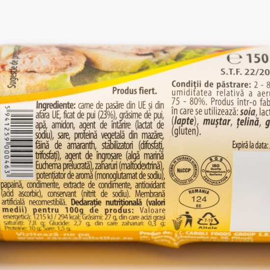 Pastă cu ficat de pui 150g