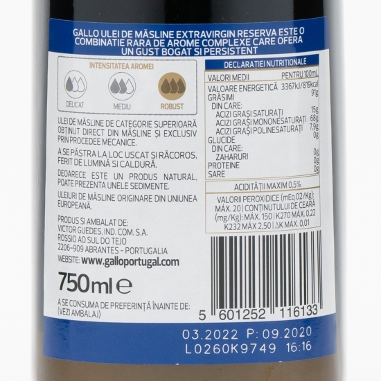 Ulei de măsline extra virgin 750ml