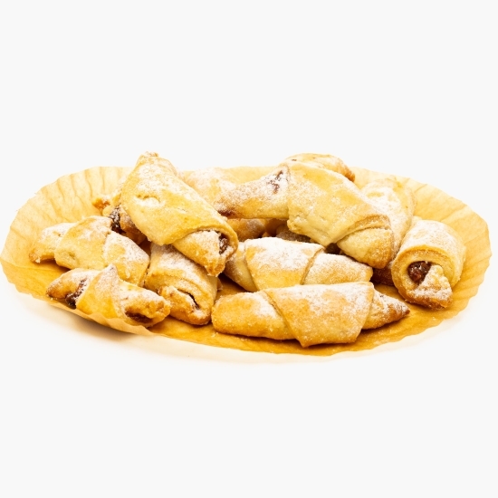 Cornulețe fragede cu gem și nucă, de post 200g