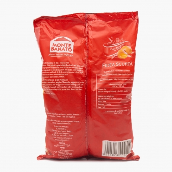 Paste făinoase cu ou, fidea scurtă 250g