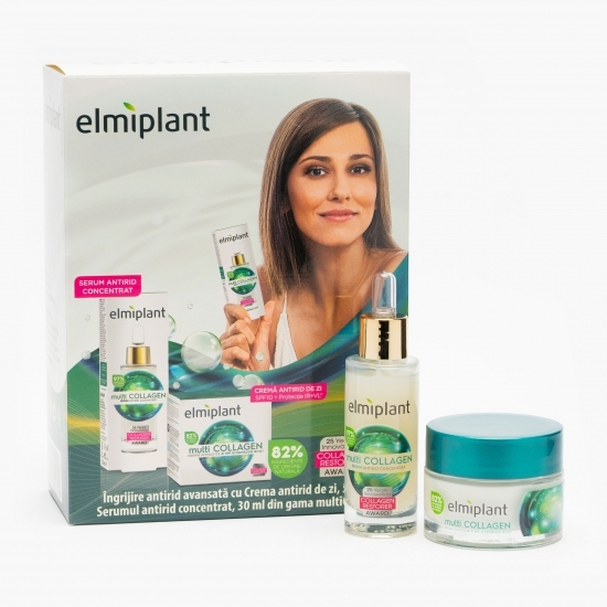 Set multiCollagen cremă antirid de zi 50ml + serum antirid concentrat 30ml