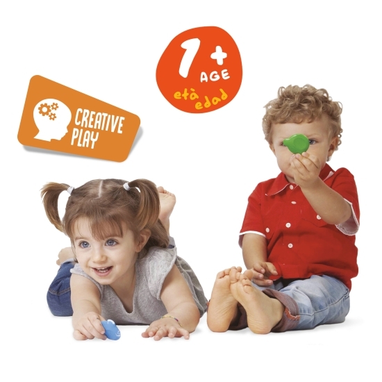 Set 6 creioane cerate Carioca Baby 1+ ani, Teddy