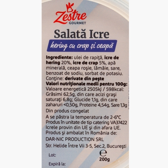 Salată de icre de hering cu crap și ceapă 200g