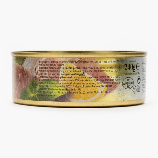 Macrou în ulei vegetal 240g