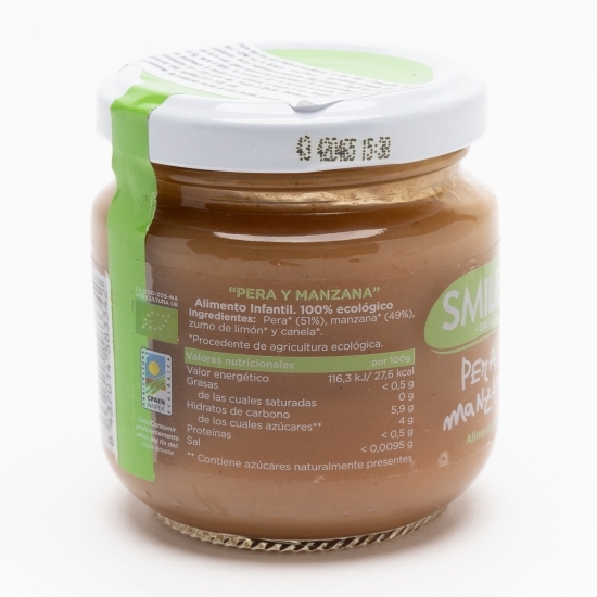 Piure eco din pere, mere și scorțișoară +6 luni, 130g