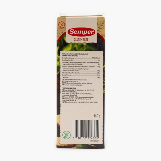 Biscuiți cu semințe de chia și sare de mare, fără gluten 160g