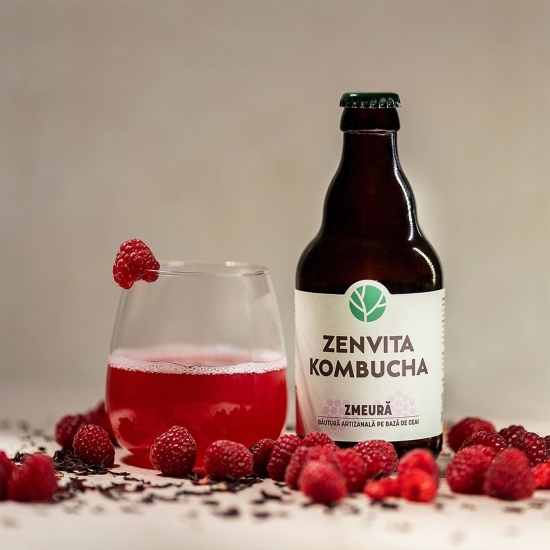 Kombucha cu zmeură 330ml