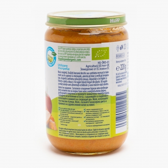 Gustare ecologică legume cu tăiței și pui, +12 luni, 220g