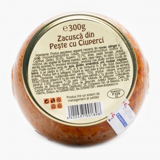 Zacuscă din pește cu ciuperci 300g