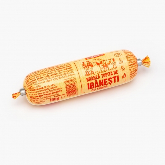Brânză topită de Ibănești cu șuncă 100g