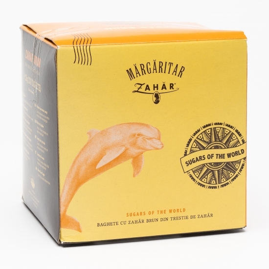 Zahăr brun la plic, 1kg (200 baghete)