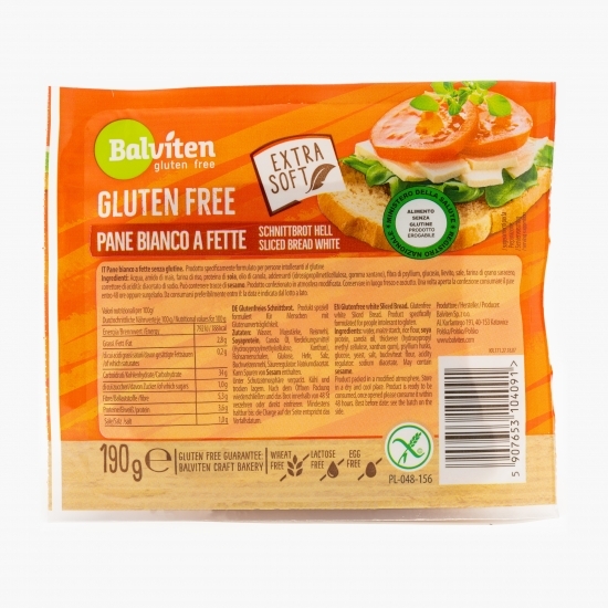 Pâine albă feliată fără gluten 190g