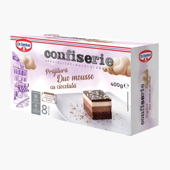 Prăjitură Duo mousse ciocolată 8 buc 400g