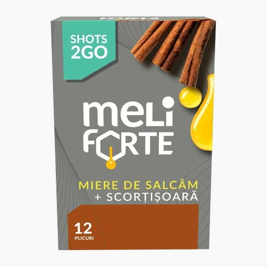 Miere de salcâm cu scorțișoară, 12 plicuri x 10g (120g)