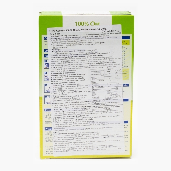 Cereale eco 100% ovăz, +4 luni, 200g