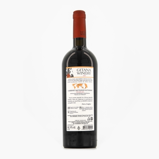 Vin roșu sec Cabernet Sauvignon, 14%, 0.75l