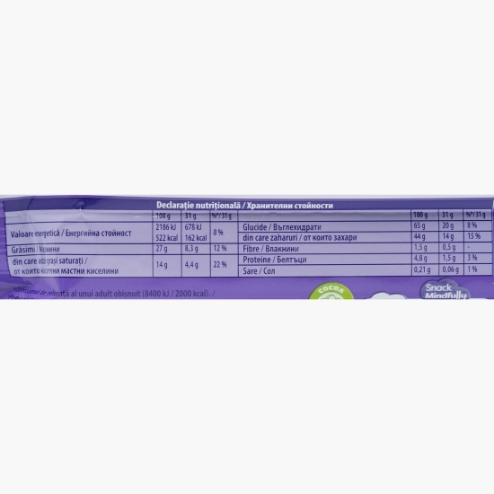 Napolitană cu ciocolată cu lapte Waffelini 31g