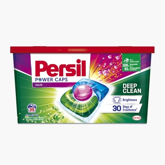 Detergent de rufe capsule Power Caps Color, Deep Clean, 35 spălări, 490g