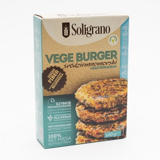 Burger vegan mediteranean cu spelta, roșii și năut 140g