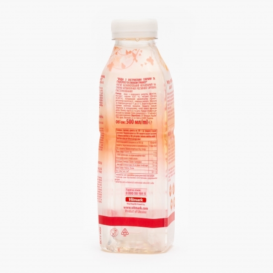 Apă funcțională cu extract de guarana, hibiscus și gust de rodii 0.5l