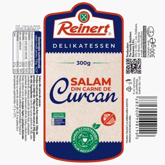 Salam cu carne de curcan 300g