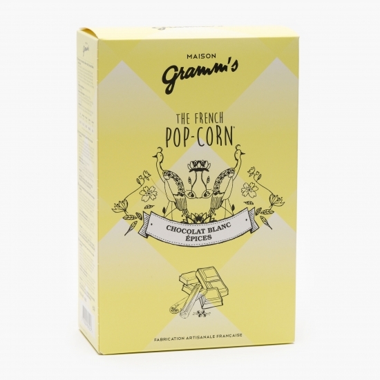 Popcorn caramel cu unt sărat, ciocolată albă și mirodenii 100g