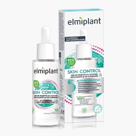 Ser de noapte Skin Control cu acțiune exfoliantă și de iluminare, 30ml