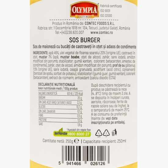 Sos pentru burger 250g