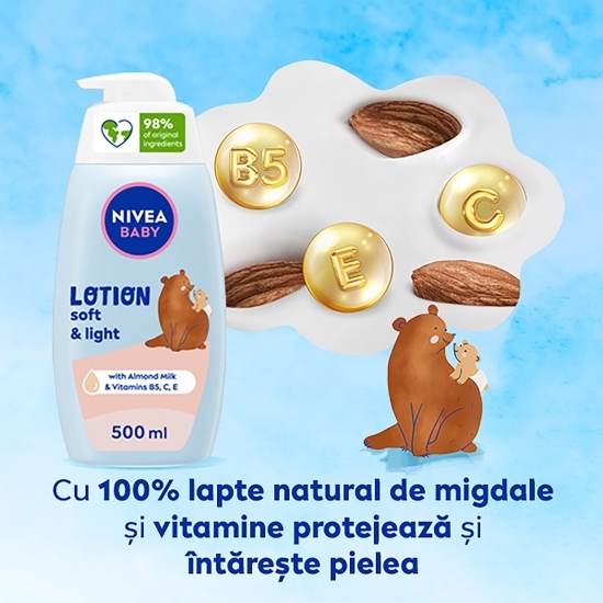 Loțiune pentru bebeluși Baby Soft & Light 0.5l