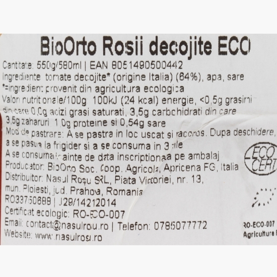 Roșii decojite eco 550g