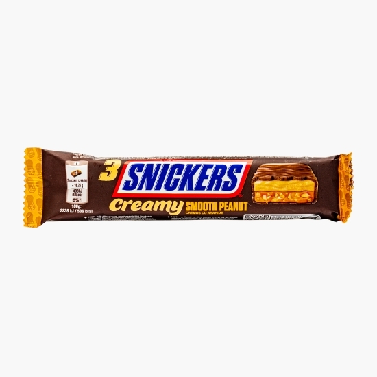 Baton de ciocolată cu lapte cu pastă de arahide și caramel cu arahide, Creamy Smooth Peanut 54.75g
