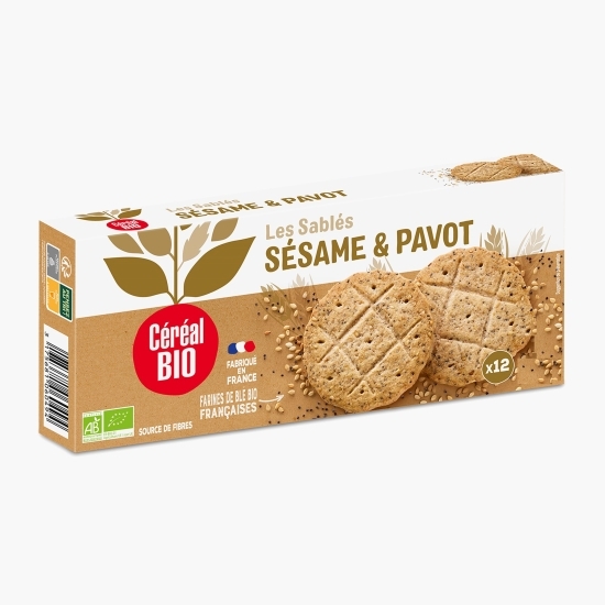 Biscuiți eco cu susan și mac 132g