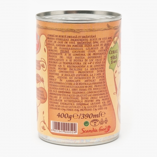 Ciorbă de burtă dreasă cu smântână 400g