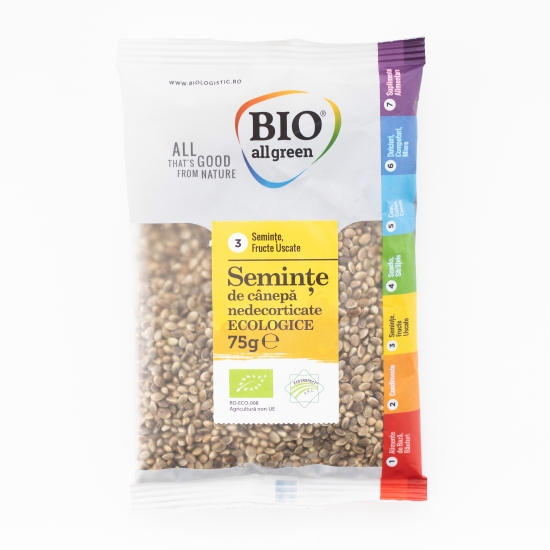 Semințe de cânepă nedecorticate ecologice 75g