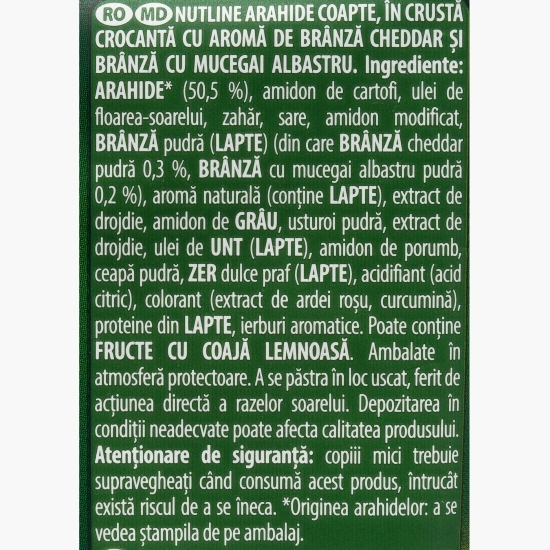 Arahide în crustă cu cheddar & brânză cu mucegai albastru Fusion 60g
