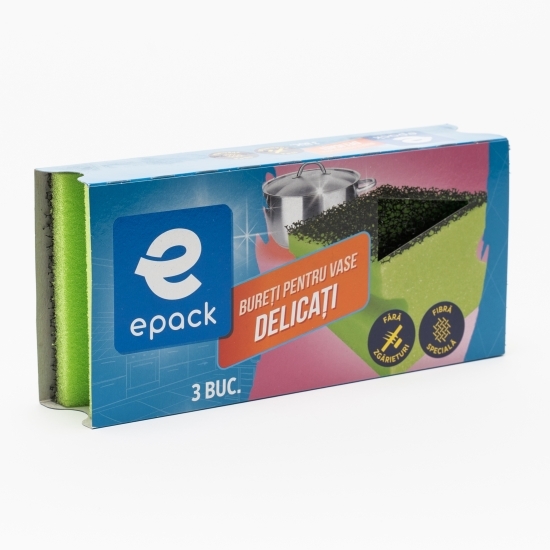 Bureți pentru vase delicați 3 buc