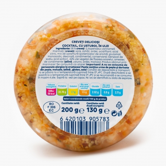 Creveți cu usturoi în ulei 200g