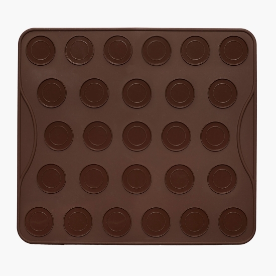 Tavă silicon pentru macarons/fursecuri, 27 forme