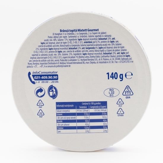 Brânză topită Mixtett Gourmet 140g