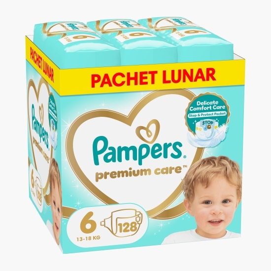 Scutece Premium Care XXL Box, mărimea 6, 13-18kg, 128 buc