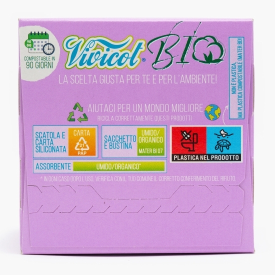Absorbante cu aripioare, noapte, bumbac bio, 10buc