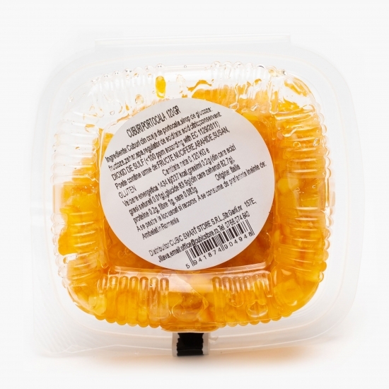 Cuburi portocală confiată 120g