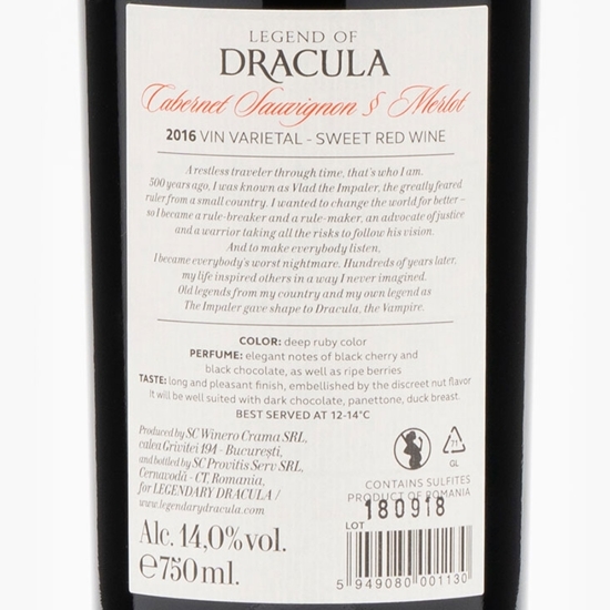 Vin roșu dulce Cabernet Sauvignon & Merlot 0.75l