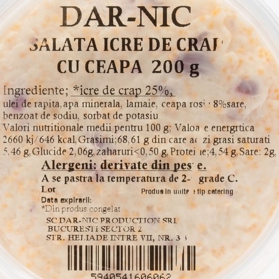 Salată de icre de crap cu ceapă 200g