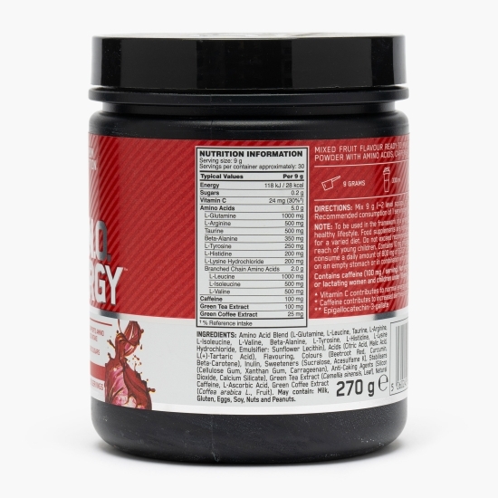 Aminoacizi Pre Workout Amino Energy, aromă fuziune fructe, 270g