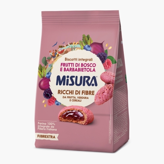 Biscuiți integrali umpluți cu fructe de pădure și sfeclă 260g