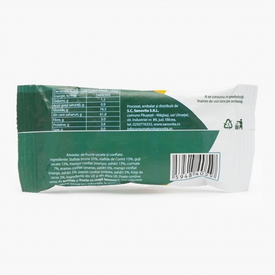 Mix de fructe uscate și confiate Tropical 50g
